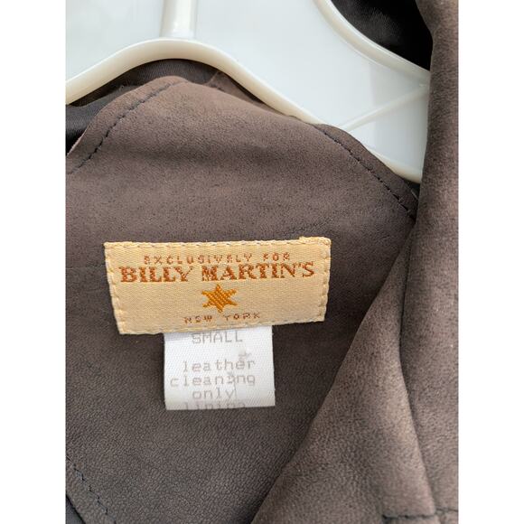 VINTAGE BILLY MARTIN LAMB LEATHER AVIATOR BOMBER FLIGHT JACKET W/ BEADED PATCHES - Picture 5 of 10